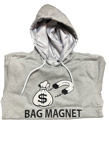 Satin Bag Magnet  Hoodie – Gray