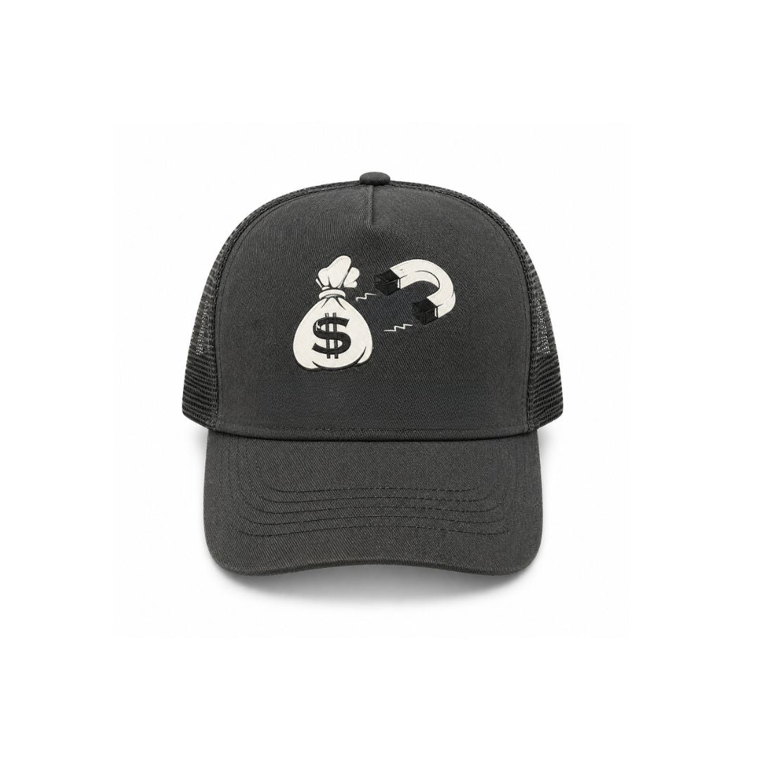 Bag Magnet Trucker Hat Black with Logo