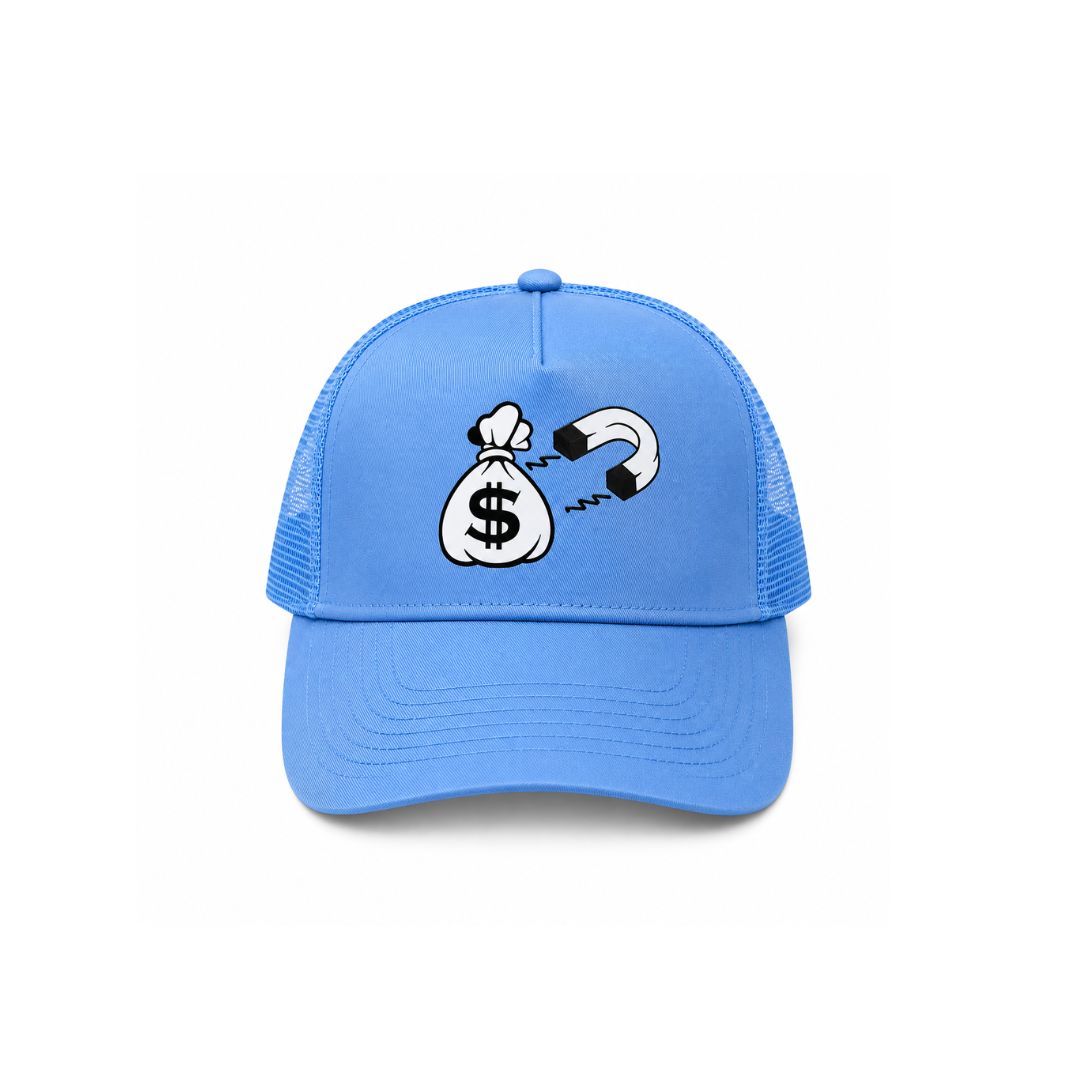Bag Magnet Trucker Hat Blue with Logo