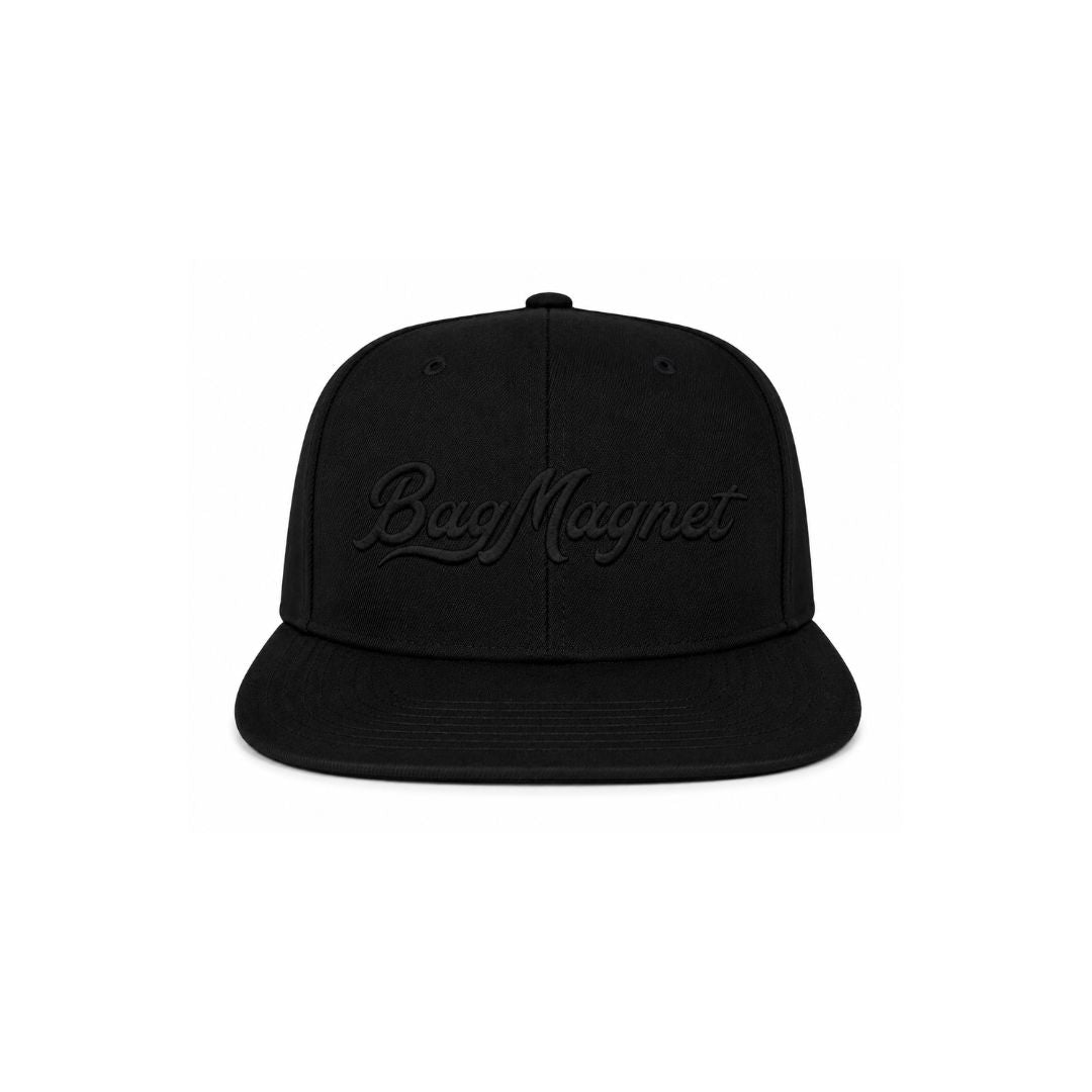 BAG MAGNET™ — BLACK  ON BLACK SNAPBACK
