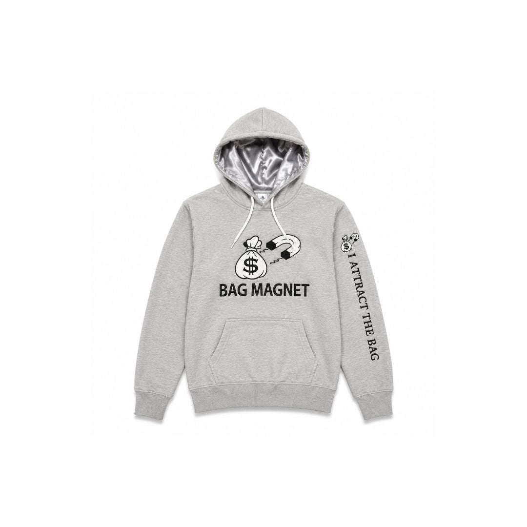 Satin Bag Magnet  Hoodie – Gray